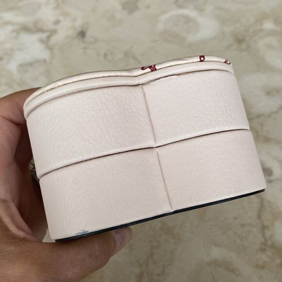 Pandora Genuine Leather Heart Shaped 2-Level Storage Box - Picture 3 of 9